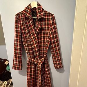 Long plaid coat